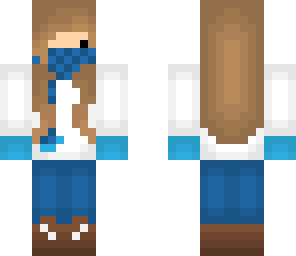 white and blue snow suit - girl