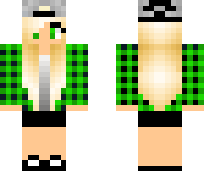 green skater girl