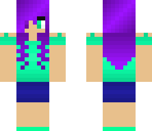 random purple and green girl xd
