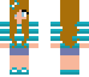 cute girl in blue
