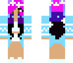 purple ombre girl