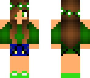 cute green girl