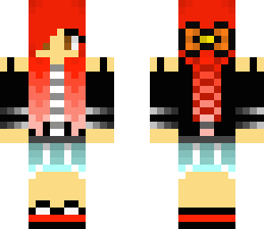 red haired girl with a ponytail and a bow