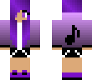 purple note fixed hair