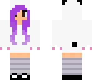 purple kawaii panda