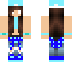 blue herobrine tomboy girl