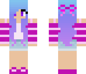 cute pink and purple girl