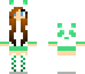 green panda girl edit