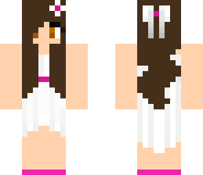 white and pink prom dress
