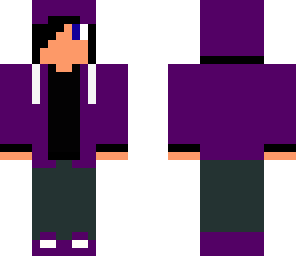 cool boy teen with purple hoodie