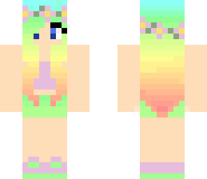rainbow hair girl
