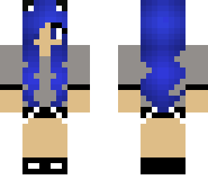 blue hair girl edit