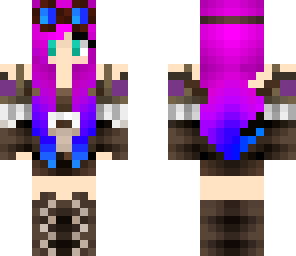 steampunk with purple hair