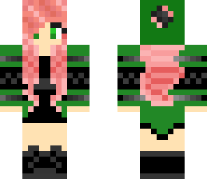 winter girl green