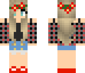 red flower girl