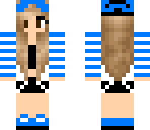 blue teen girl