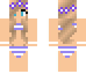 purple summer bikini girl   edit
