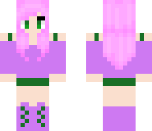 purple and green girl