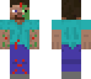 half zombie steve