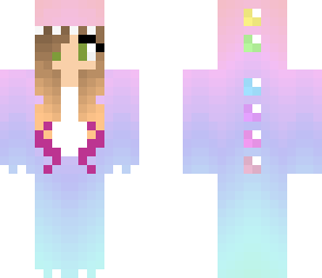 ombre pink dino girl