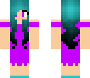 girl with blue hair and a summer dress