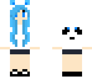 blue panda girl