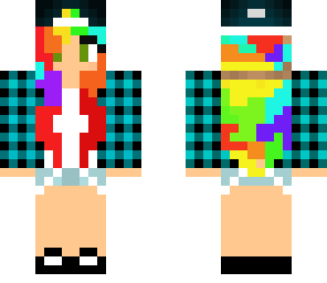 rainbow hair girl