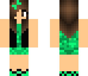 cute green dress girl