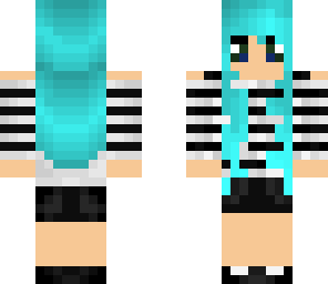 blue hair scene girl