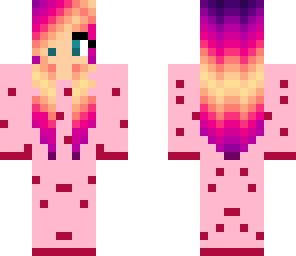 girl in a pink spotty onesie