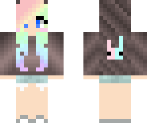 pastel girl in hoodie