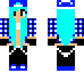 blue hipster girl
