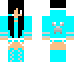 cool blue gamer girl