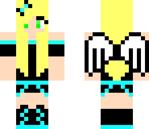 blonde and blue angel girl