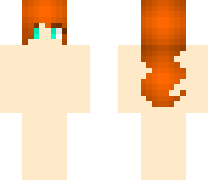 orange haired girl with bangs