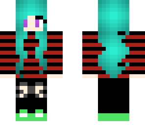 pretty blue haired scene girl