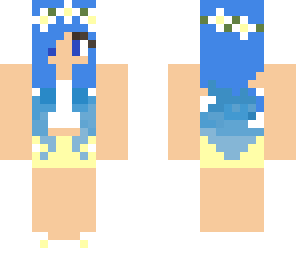 a girl with blue hair
