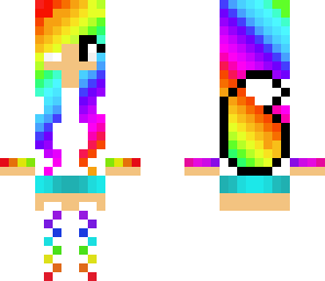 cool rainbow fox gamer girl