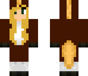 Cute girl in a horse costume | Minecraft Skin