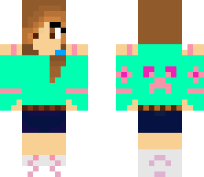 mint green girl    upgraded version