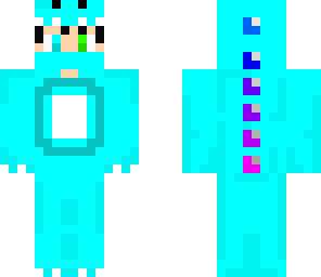 neon blue dino