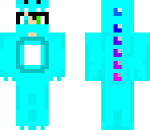 neon blue dino better hair this time