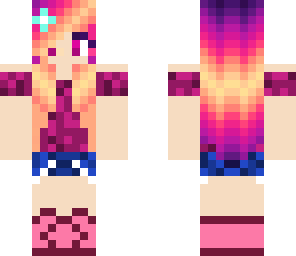 pink purple cute hair girl