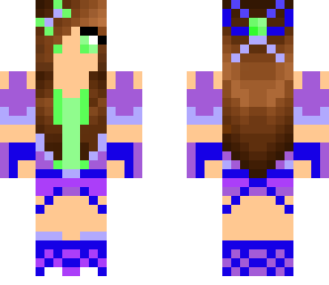 think's wife but purple blue and green
