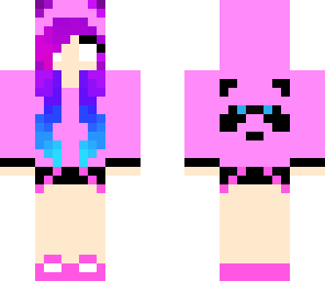 pink panda girl herobrine