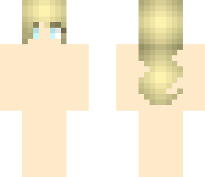 blonde girl with bangs skin base