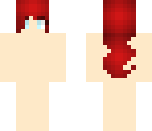 red haired girl with bangs
