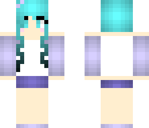 blue girl with bangs