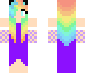rainbow girl in fancy clothes