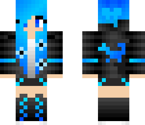 blue cat girl